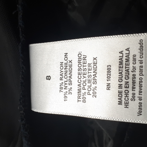 Valerie Steven's Black Stretchy Pants Skinny 4 Pockets Size 8 - Picture 15 of 16